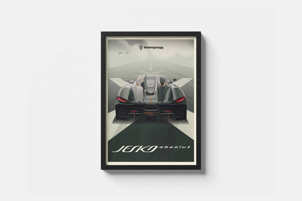 Jesko Absolut Art Deco Poster