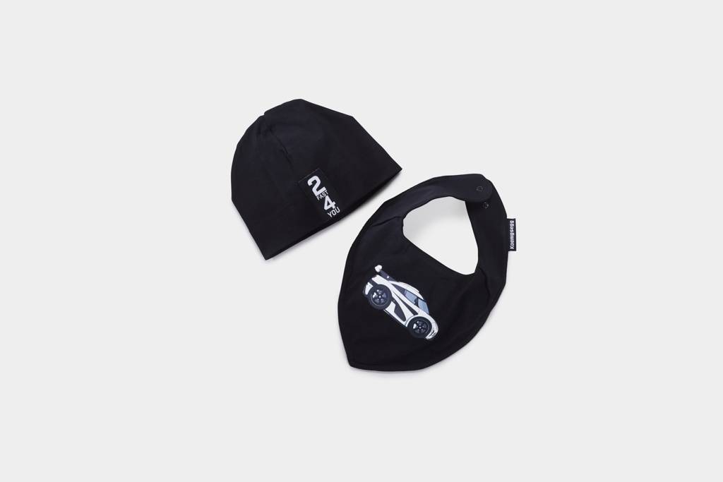 Baby Beanie & Bib Too Fast For You
